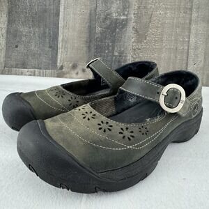 Keen Presidio Mary Jane Shoes Women's 7.5 EU 38 Gray Green Leather